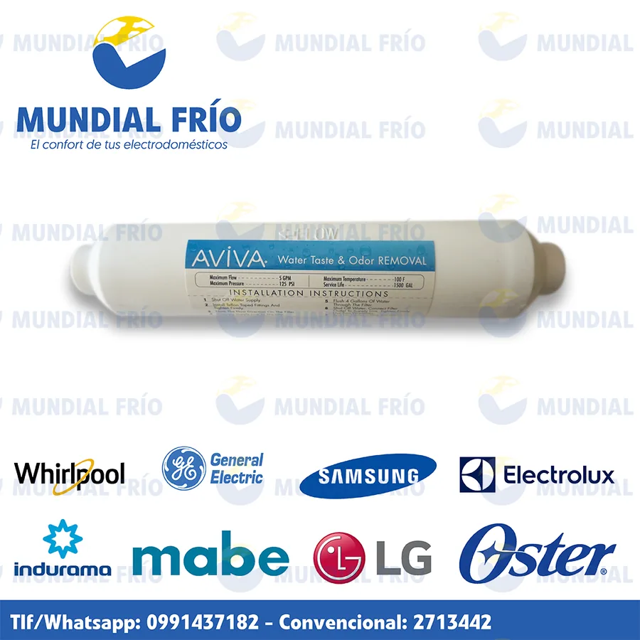 Repuesto para purificador de agua del catálogo de Mundial Frío
